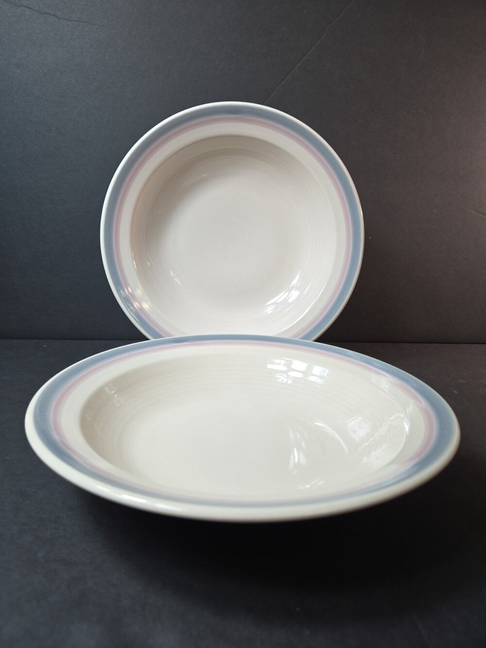 2 Pfaltzgraff Aura Pink Pasta Bowls - 10” Discontinued (Read Description)